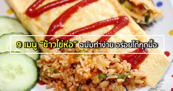 9 เมนูข้าวไข่ห่อ ฉบับทำง่าย อร่อยได้ทุกมื้อ อาหารจานเดียว