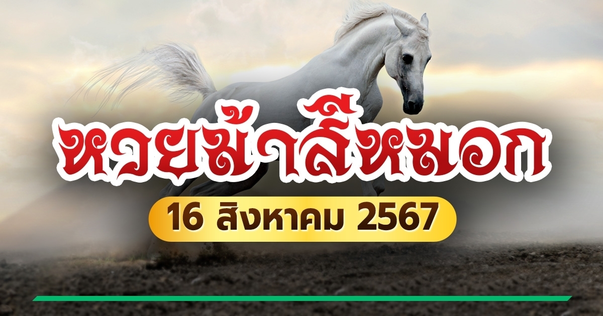 หวยม้าสีหมอก เผยเลขเด็ดงวดนี้ 16/08/67 มาครบ