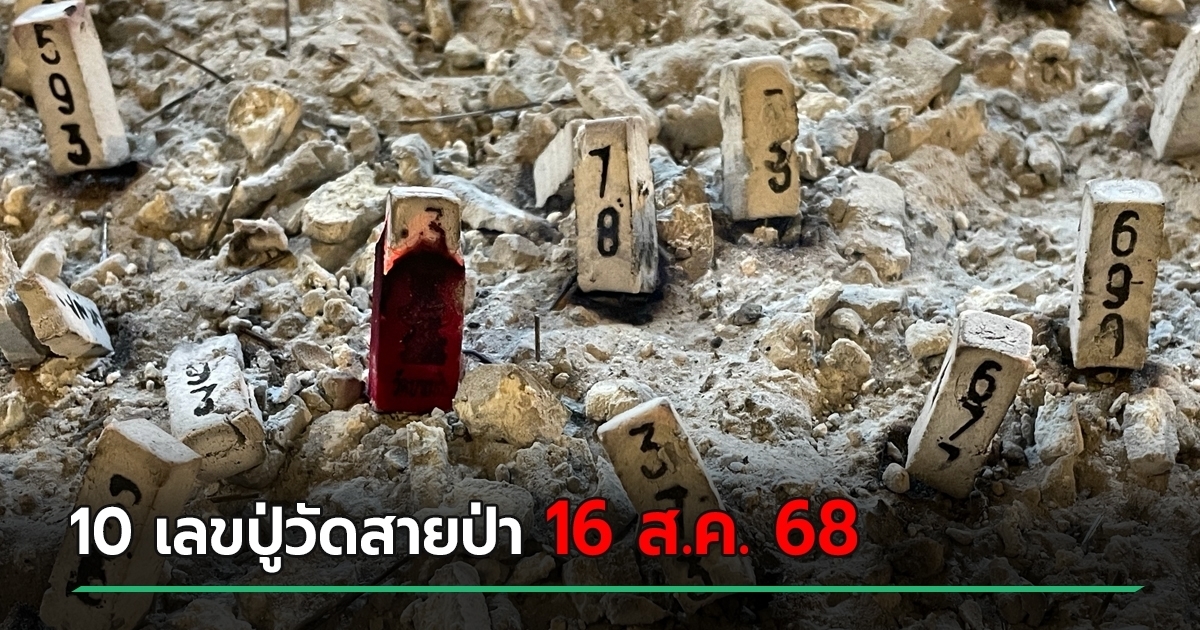 10 อันดับเลขเด็ดปู่วัดสายป่า หวยเด็ดงวดนี้ 16/08/68 ที่คนแห่ซื้อ