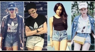 กางเกงยีนส์ขาสั้น