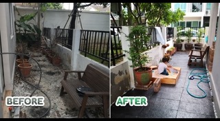 จัดสวนข้างบ้าน