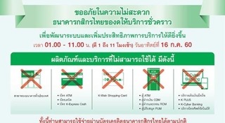 ระบบธนาคารขัดข้อง